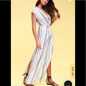 Lulus striped swim cover up, size small